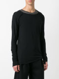 shredded trim sweatshirt 