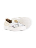 lion print slip-on sneakers