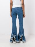 flared detailing straight jeans