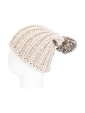 pompom ribbed beanie