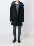 waist drawstring hooded coat