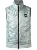quilted zip gilet 