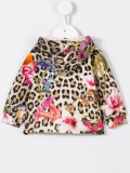 fruit print leopard pattern hoody