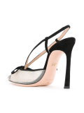 sheer panel slingback sandals 