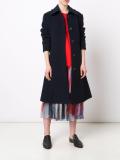 buttoned flared coat