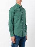 embroidered logo button-down shirt