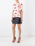 lips print blouse