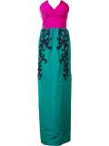 beaded embroidery strapless dress