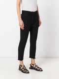 High-waisted raw edge trousers