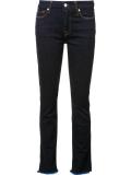 frayed hem skinny jeans