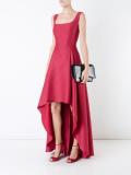 cascading skirt long dress