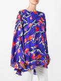 floral print oversized blouse 
