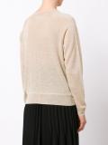 metallic knit blouse