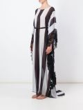 lace application striped kaftan