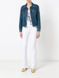 distressed hem jeans