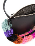 pompom strap shoulder bag