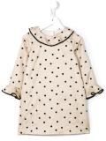 polka dot flocked dress 