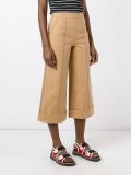 wide leg cropped trousers