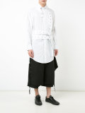 strappy elongated shirt