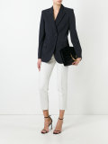 pinstripe peak lapel blazer