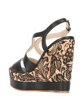 floral wedge sandals