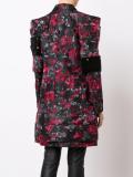 angular flower print coat