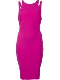 shoulders detailing fitted dress