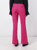 front pleat flared trousers