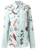 embroidered denim shirt