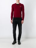 v neck fine knit jumper