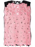 cut-out leaves tank top