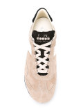panelled lace-up trainers