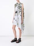 shoulder asymmetric printed dress