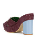 embossed platform sandals