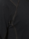 leather trim T-shirt 