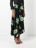 asymmetric floral skirt