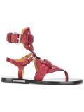 ankle buckle vamp sandals