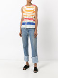 horizontal stripe blouse