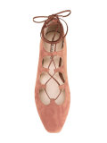 lace-up ballerina flats