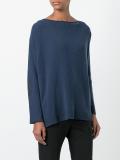boat neck fine knit jumper