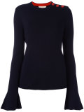 buttoned shoulder jumper