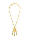 CC logo drop pendant necklace