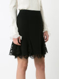 lace detail A-line skirt