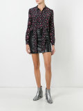 star print lavaliere blouse