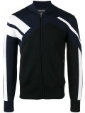 panelled intarsia bomber jacket