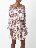 floral print off-shoulders dress