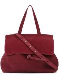 flap closure tote bag