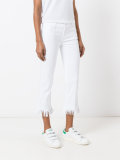 fringed trim skinny jeans 