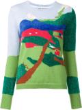 countryside motif jumper