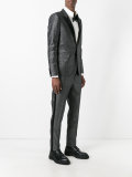 metallic peaked lapel suit